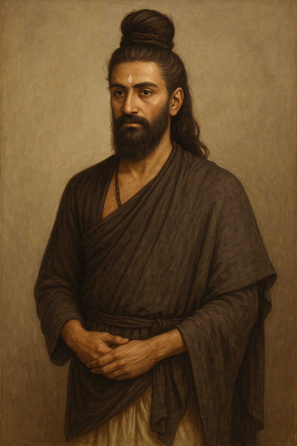 Représentation d’Abhinavagupta, maître du Trika Śaiva et auteur du Tantrāloka